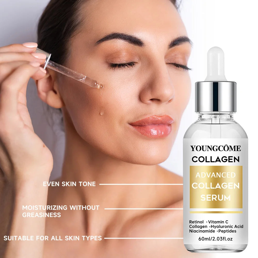 Anti-Aging Facial Hydrolyzed Silk Protein Collagen Thread Ball Serum Moisturiz Hydration Lifting Firm Fine Lines Essence