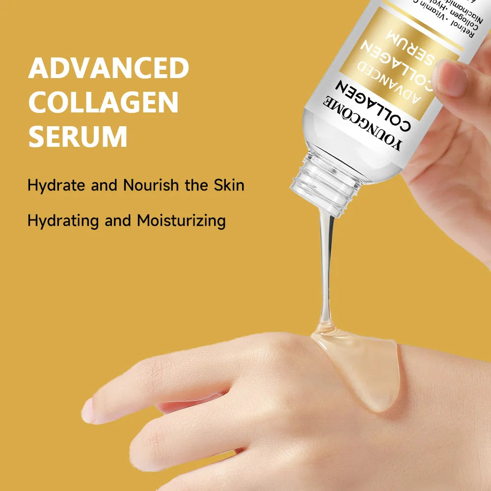 Anti-Aging Facial Hydrolyzed Silk Protein Collagen Thread Ball Serum Moisturiz Hydration Lifting Firm Fine Lines Essence