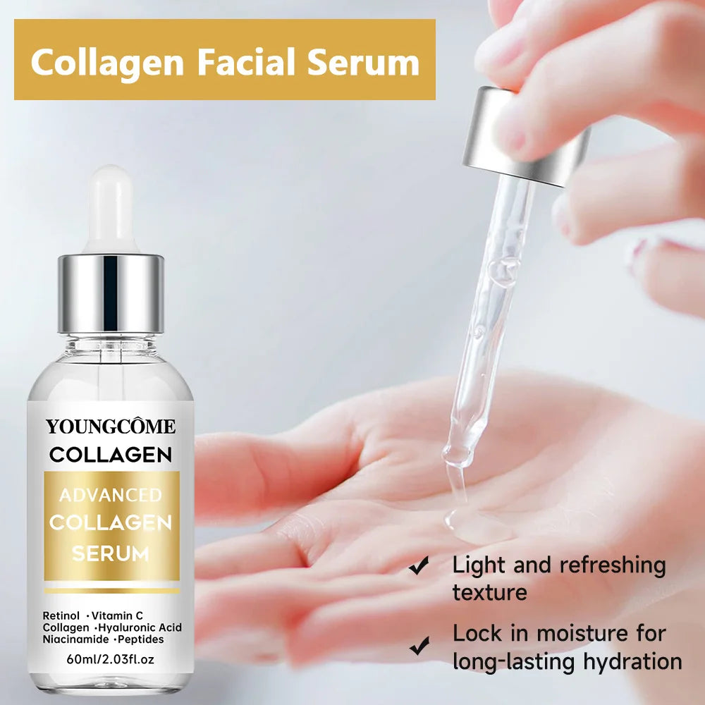 Anti-Aging Facial Hydrolyzed Silk Protein Collagen Thread Ball Serum Moisturiz Hydration Lifting Firm Fine Lines Essence